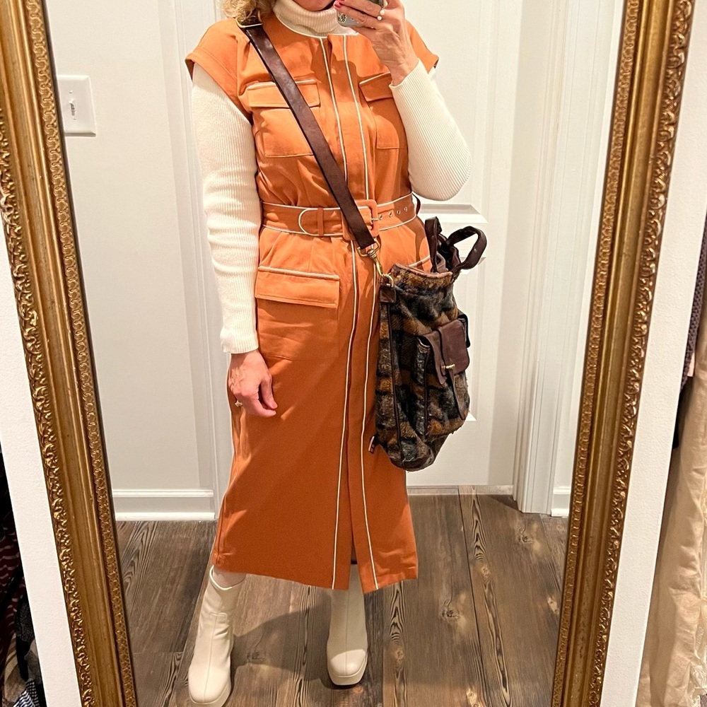 Mare mare x Anthropologie honey white piping button up shirt dress
size Small - Picture 12 of 16